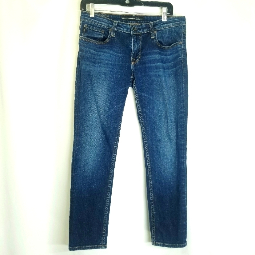 Big Star “Remy” Low Rise straight Jeans blue dinem sz 29 factory fading EUC‎